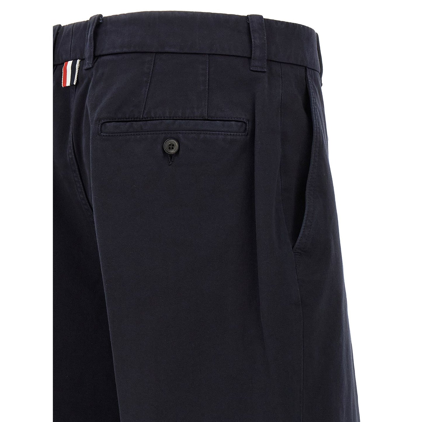 Thom Browne Blue Cotton Casual Pants