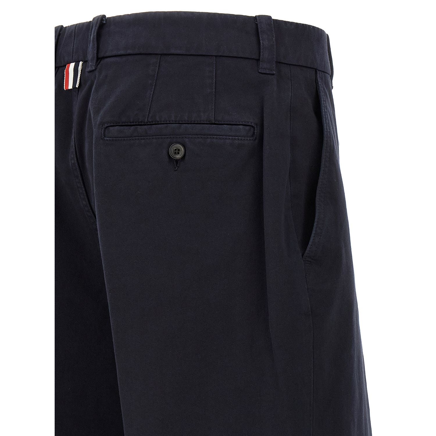 Thom Browne Blue Cotton Casual Pants