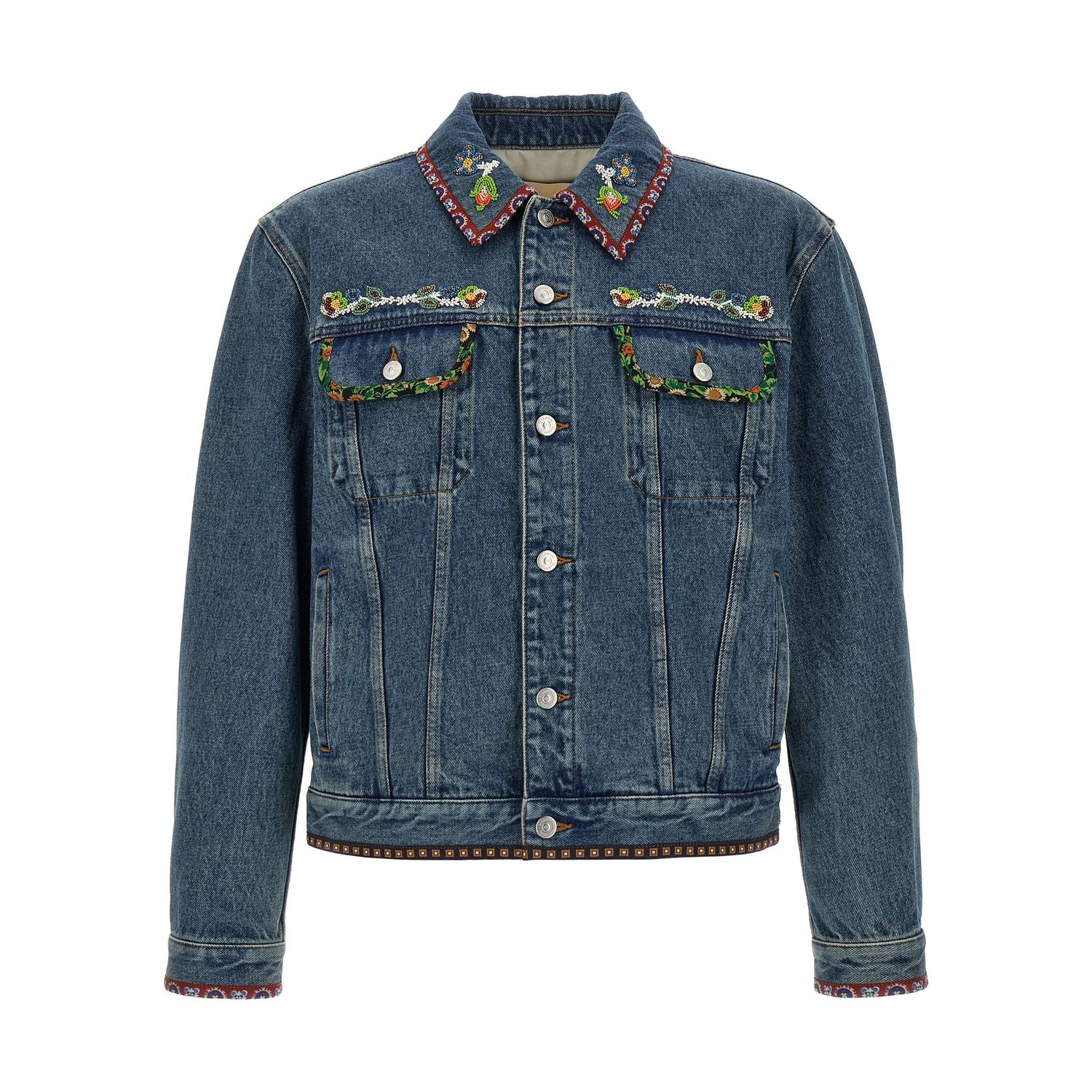 Valentino Garavani Blue Polyamide Denim Jacket