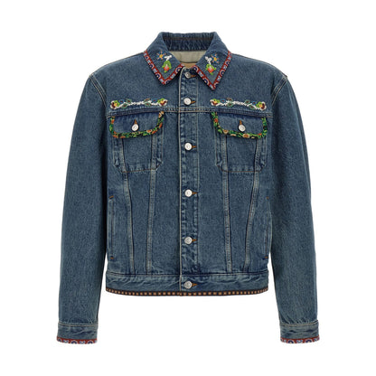 Valentino Garavani Blue Polyamide Denim Jacket