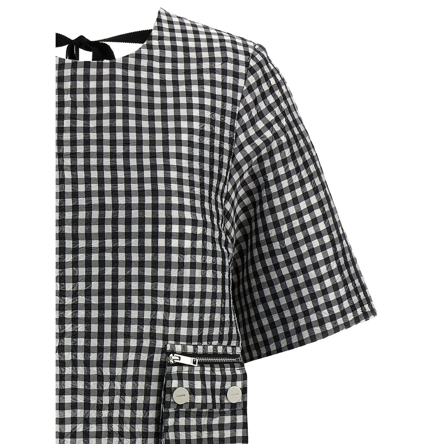 Ganni Bicolor Polyester Short Dress