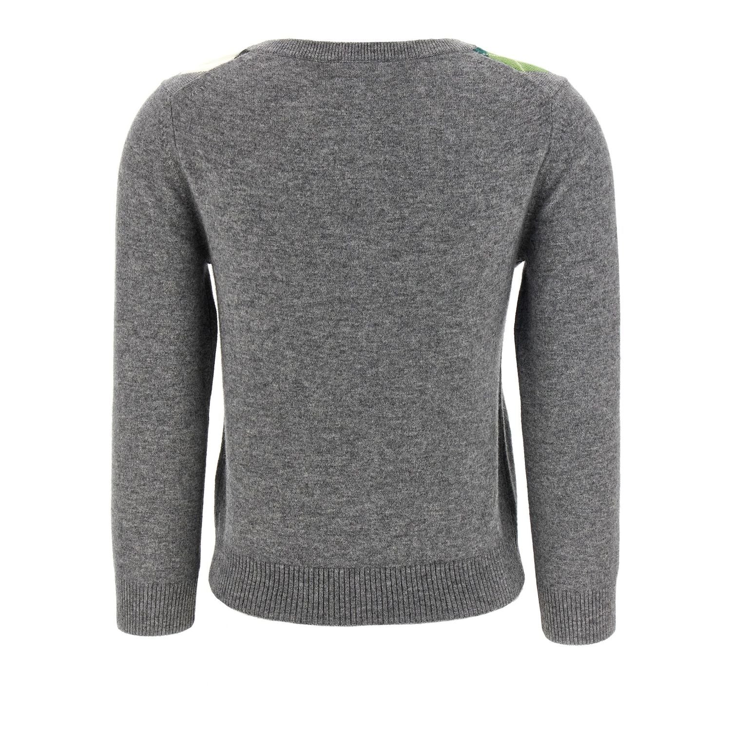 Ganni Gray Merino Wool Cardigan
