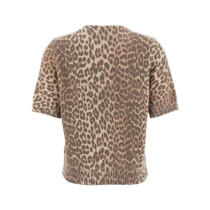 Ganni Brown Wool T-Shirt