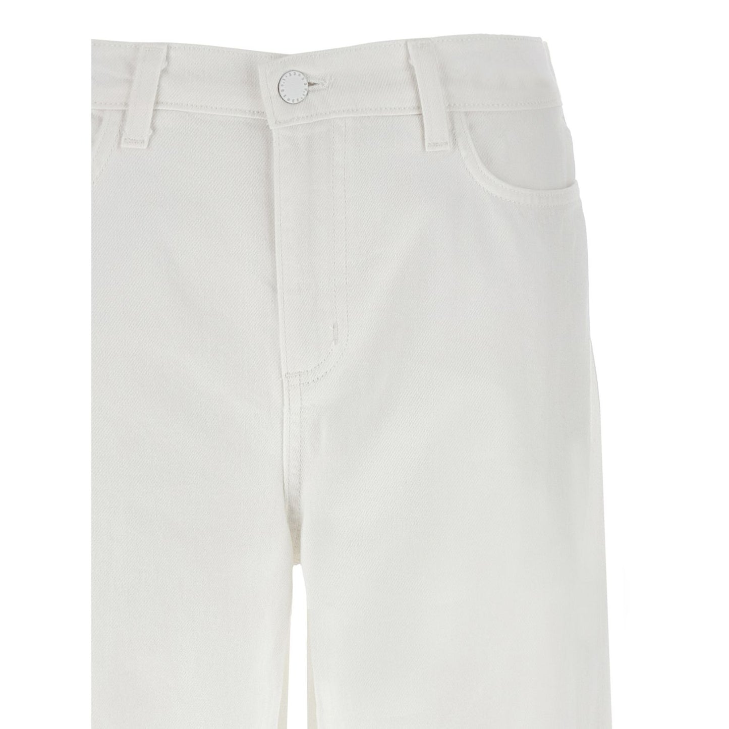 L'Agence White Cotton High-Waisted Jean