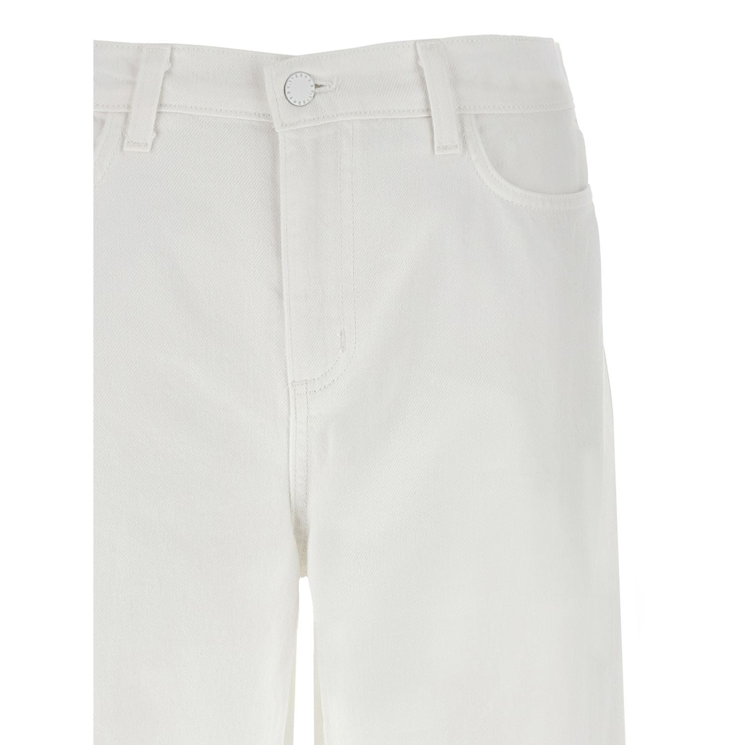 L'Agence White Cotton High-Waisted Jean