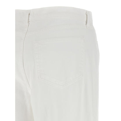 L'Agence White Cotton High-Waisted Jean