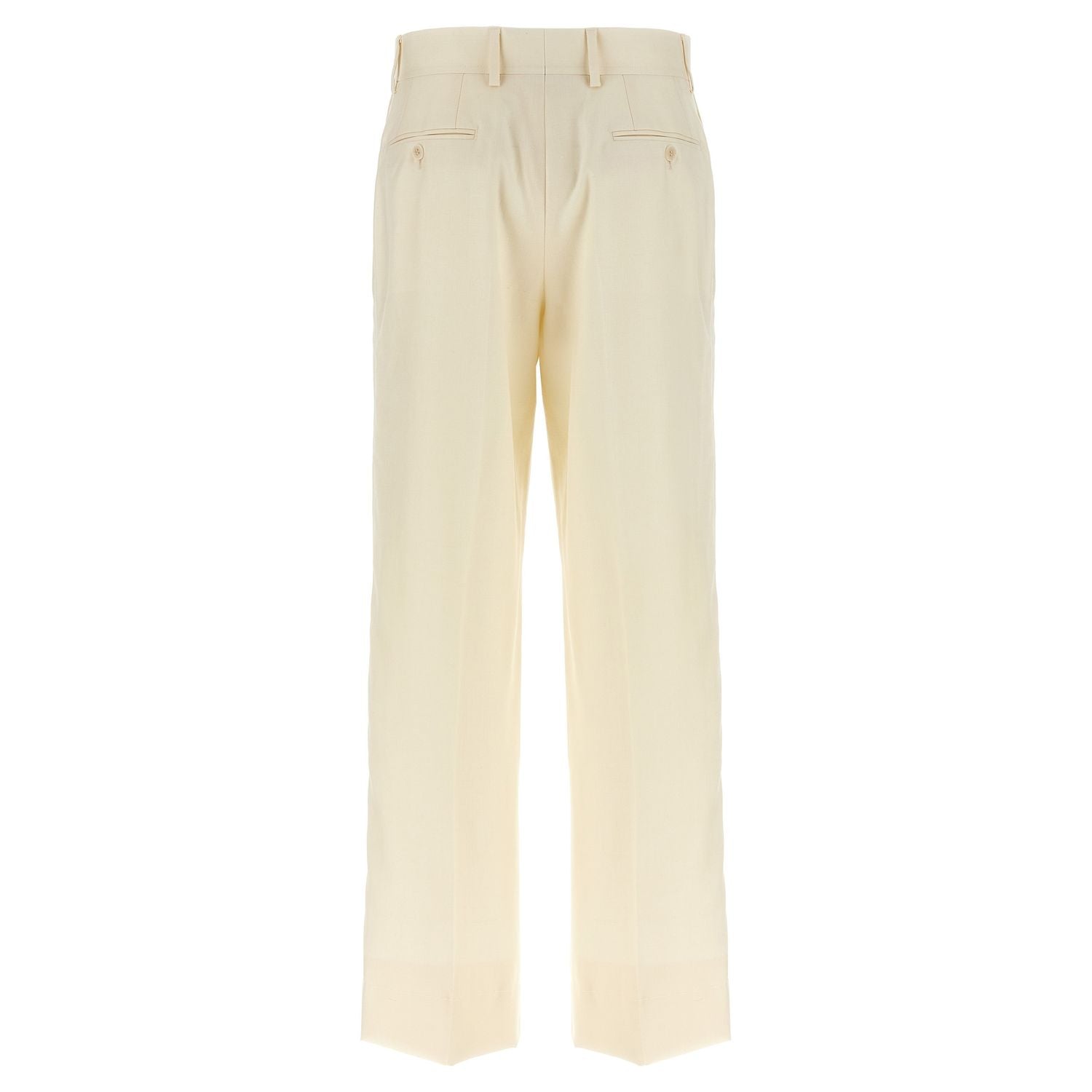 Brioni White Wool Dress Pants