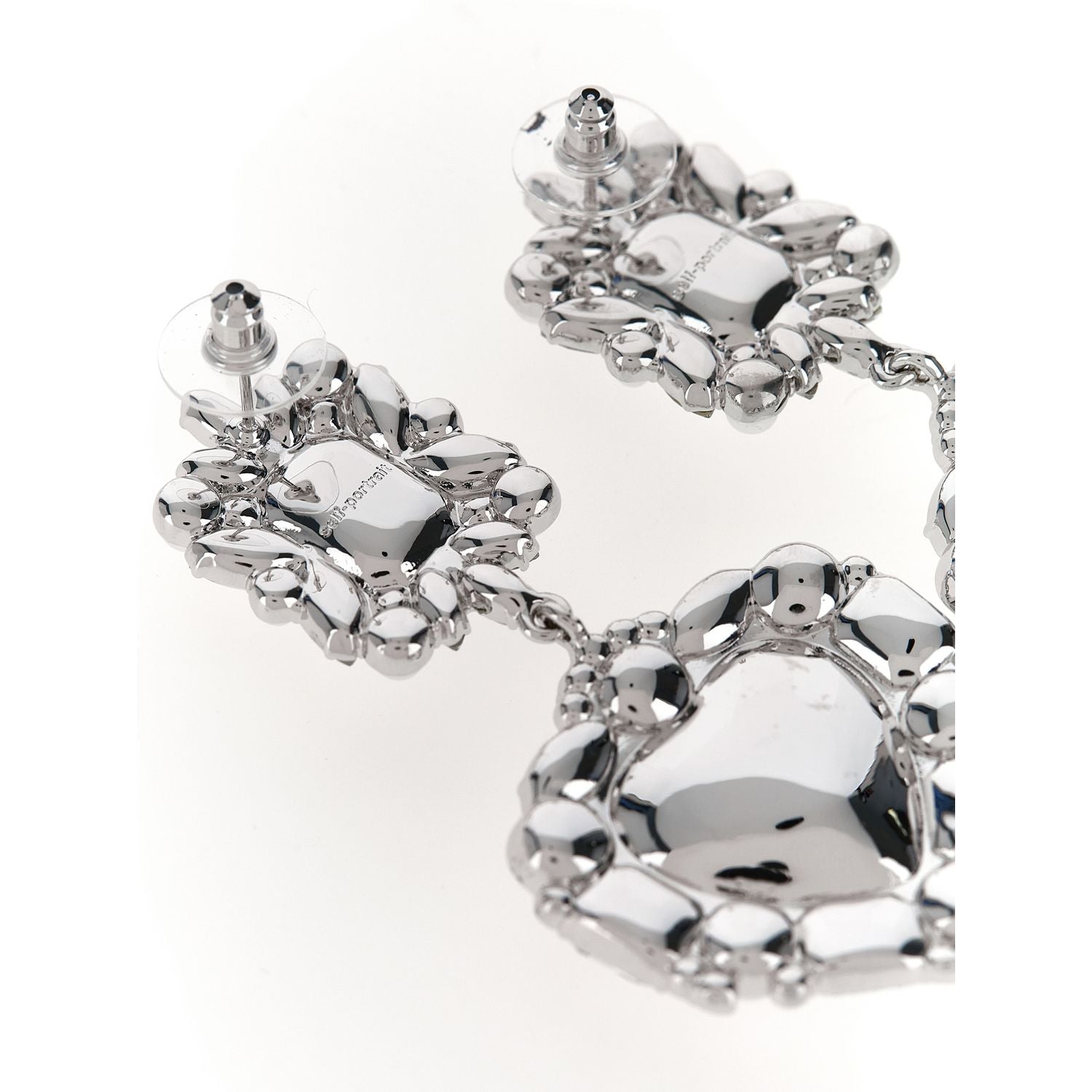 Self-Portrait Silver Cotton Earrings