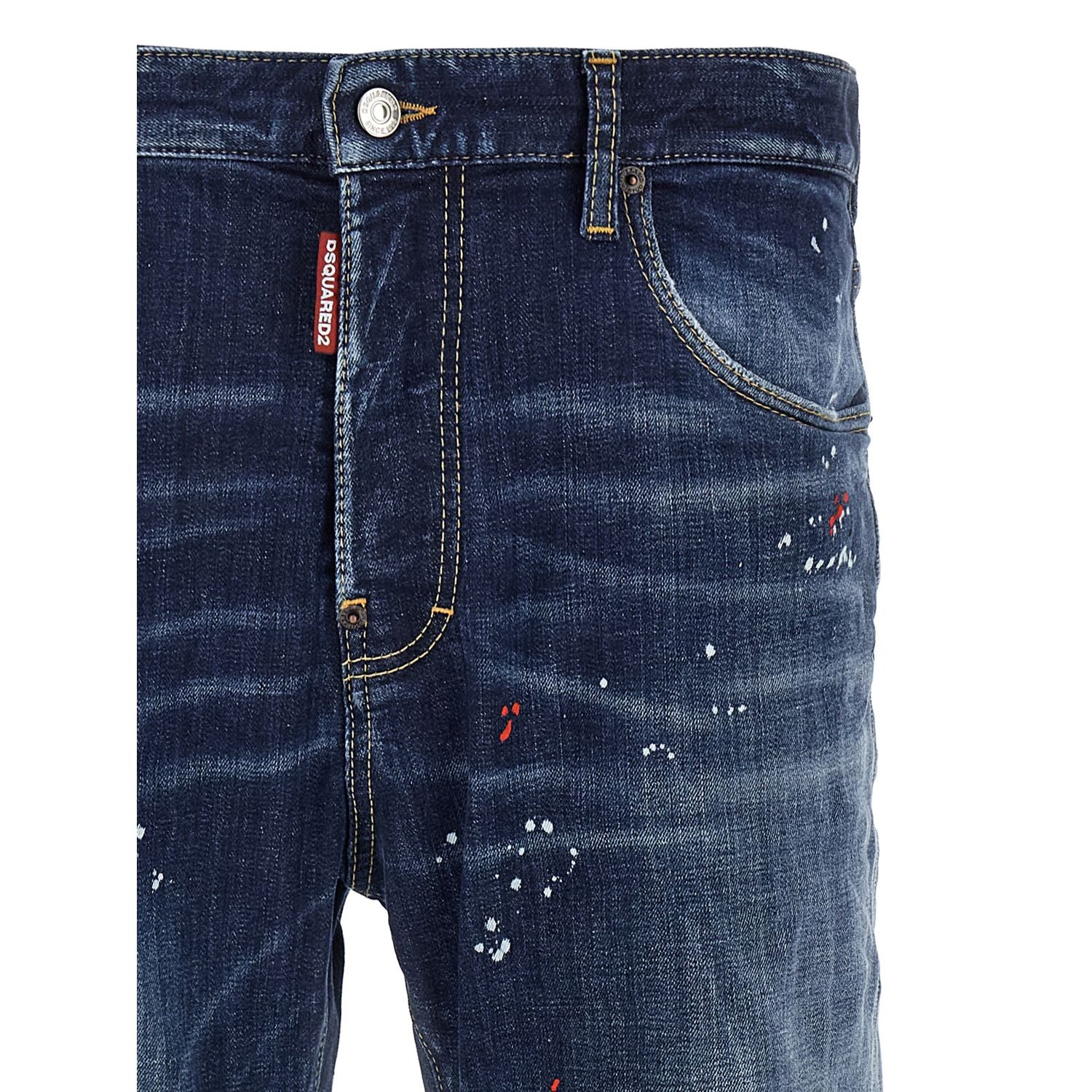 Dsquared² Blue Cotton Relaxed Fit Jeans
