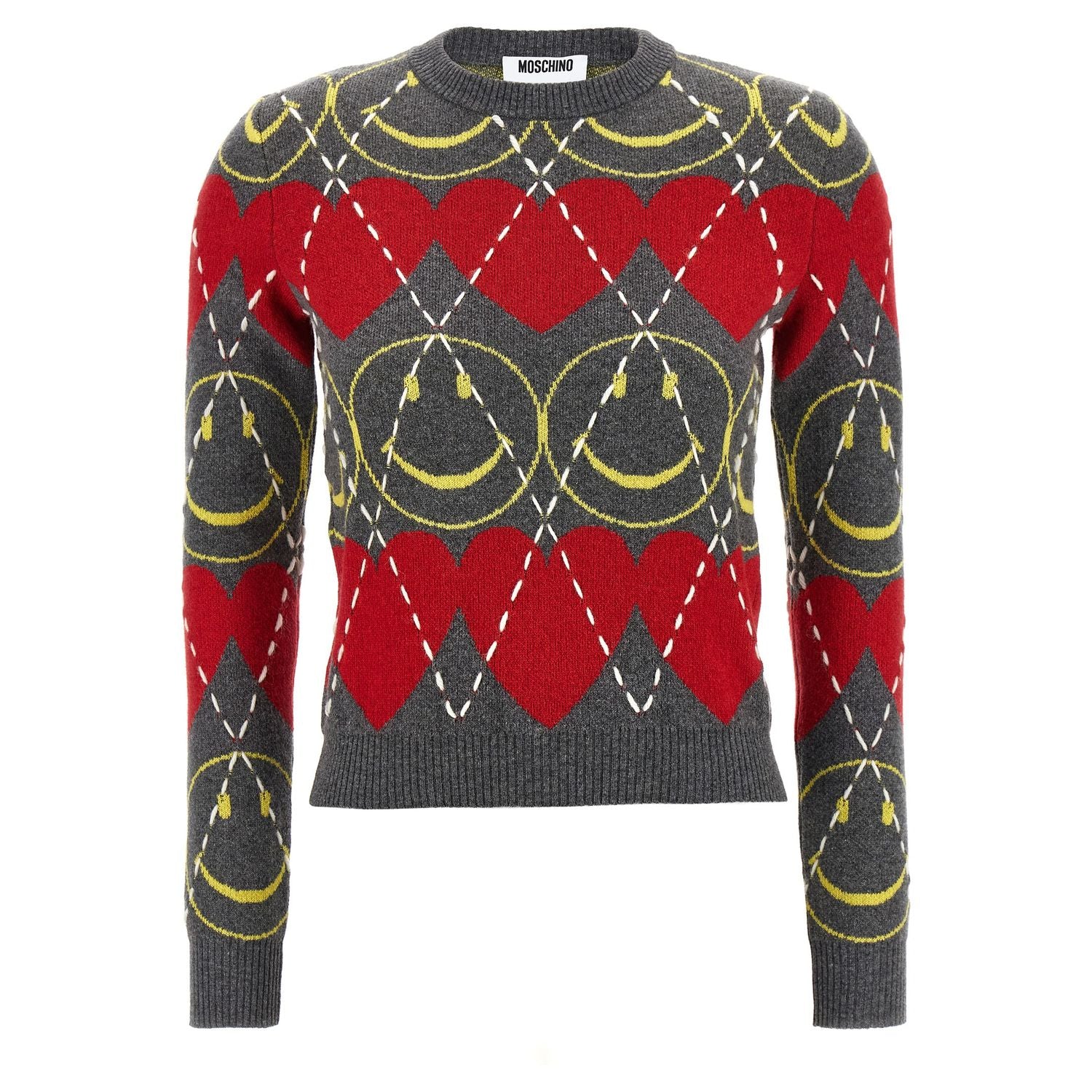 Moschino Multicolor Wool Cardigan