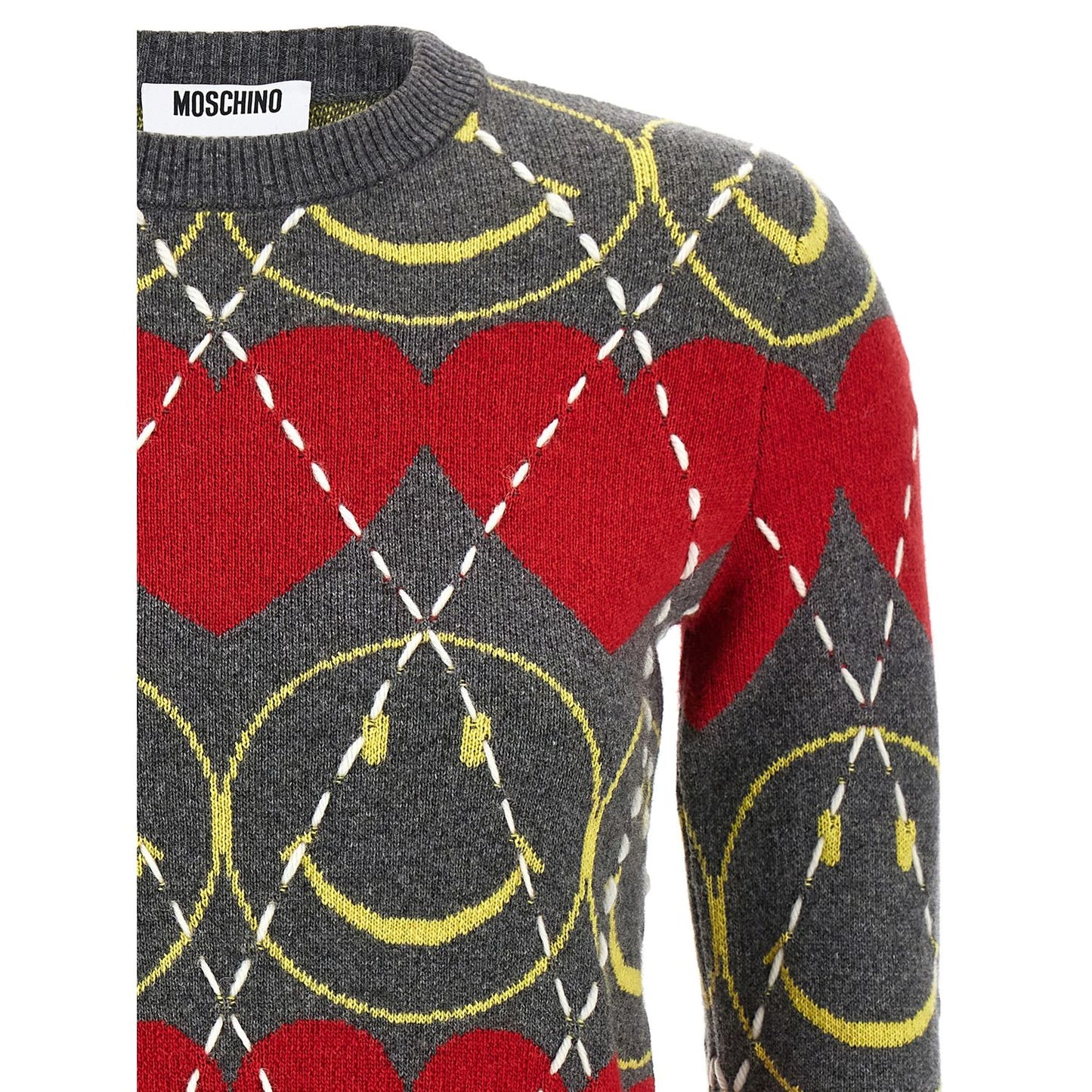 Moschino Multicolor Wool Cardigan