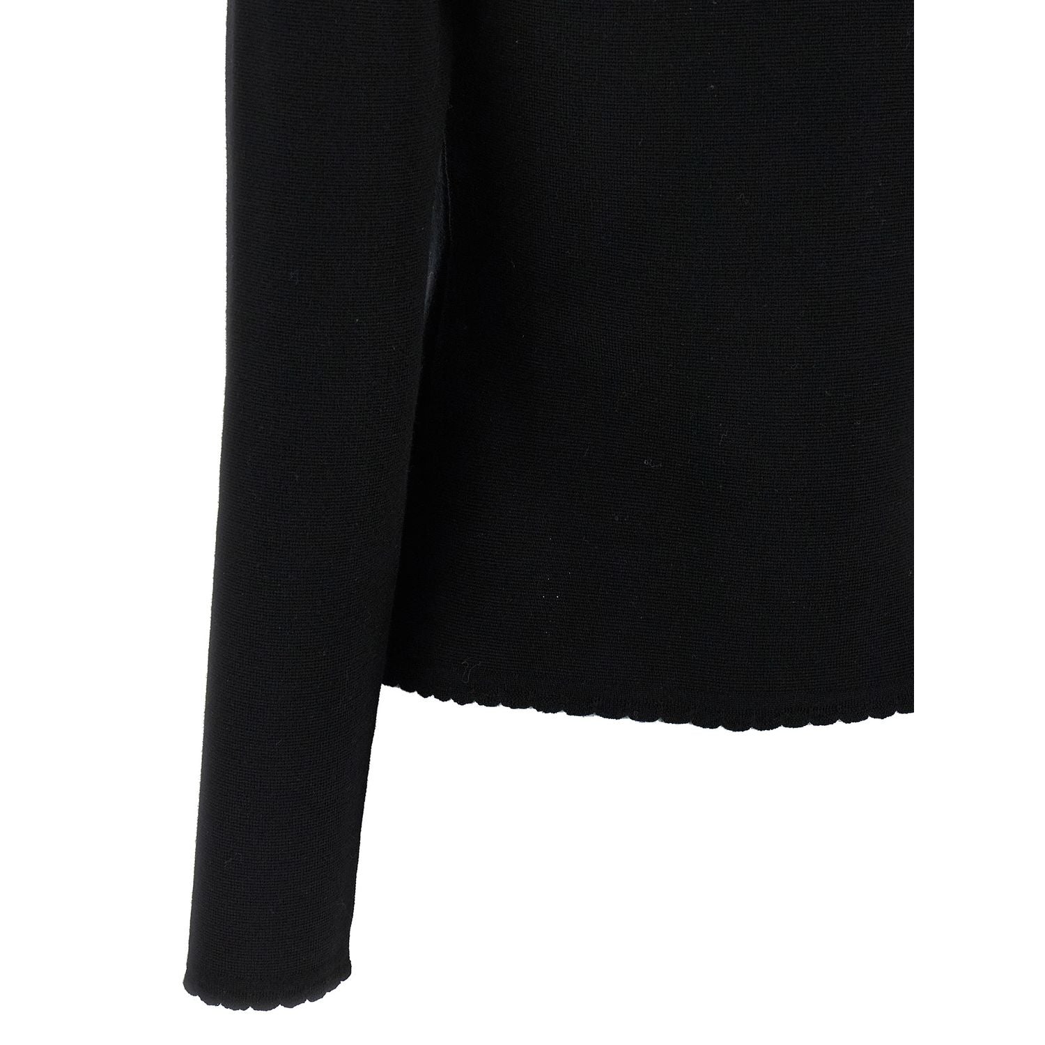 Moschino Black Virgin Wool Cardigan
