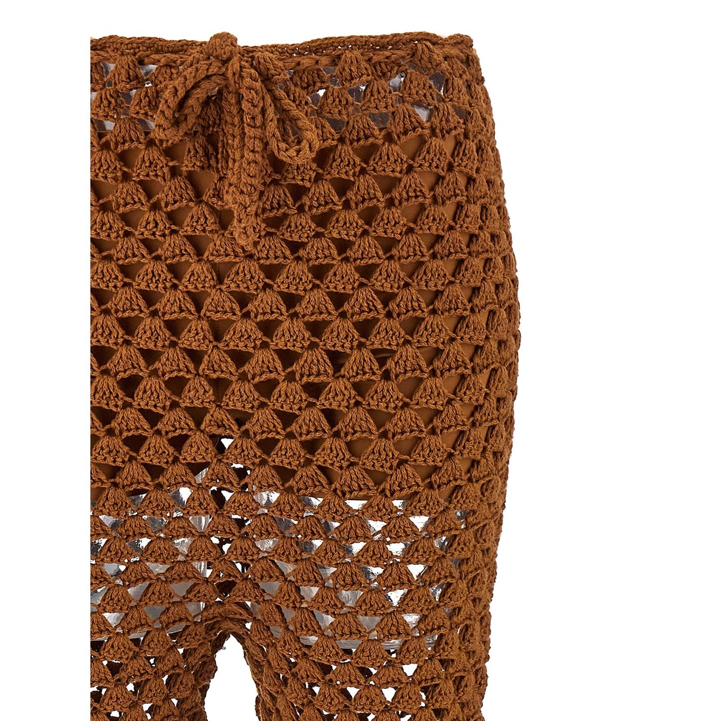 Ermanno Scervino Brown Cotton Flared Pants