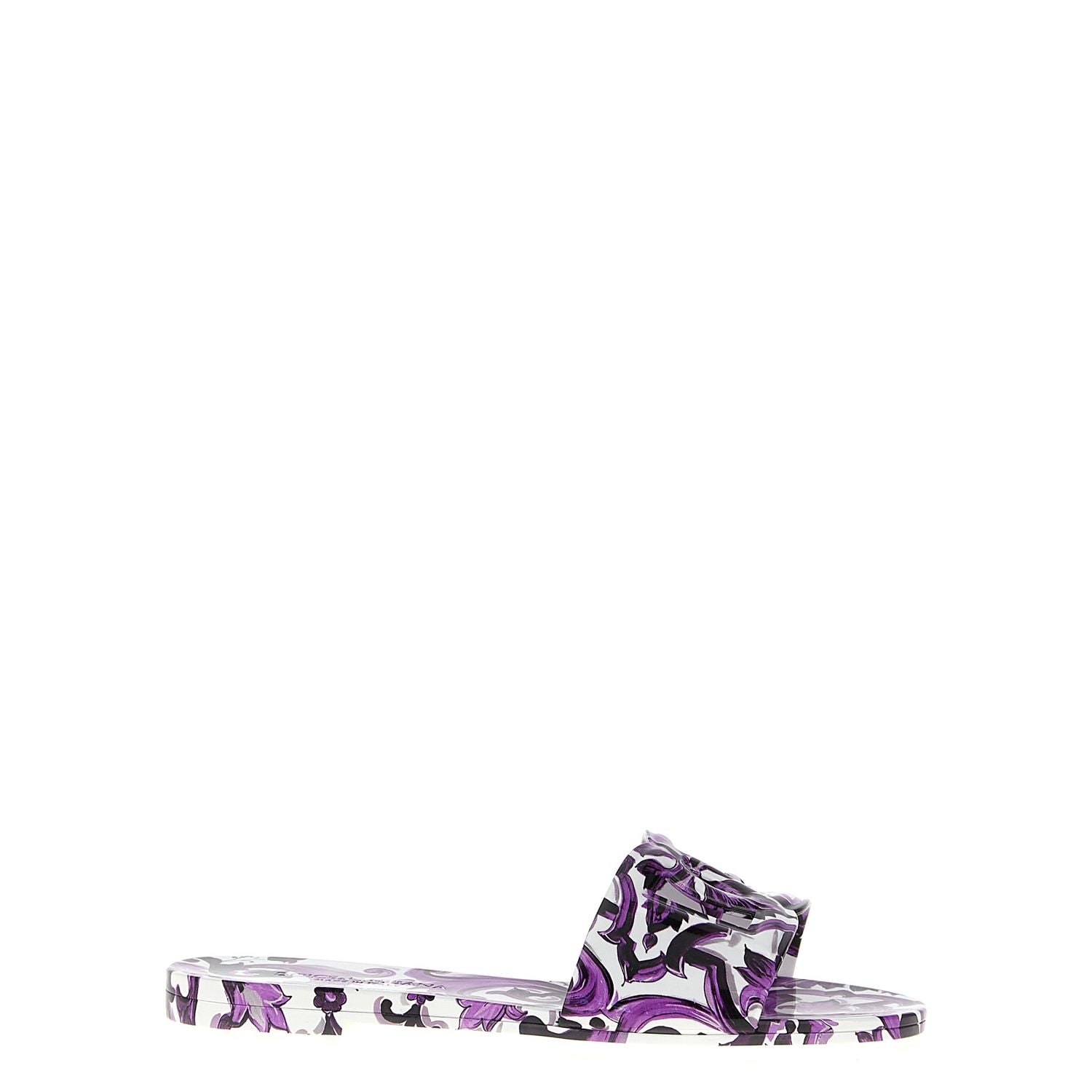 Dolce & Gabbana Purple Plastic Slides