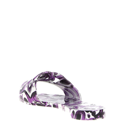 Dolce & Gabbana Purple Plastic Slides