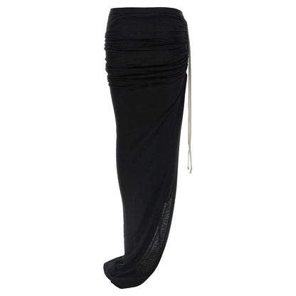 Rick Owens Black Wool Mini Skirt