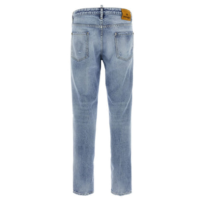 Dsquared² Blue Cotton Skinny Jeans