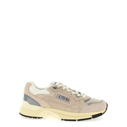 Autry Beige Cowhide Athletic Sneakers