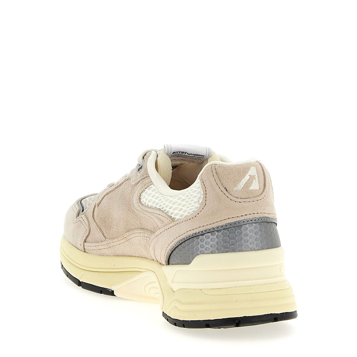 Autry Beige Cowhide Athletic Sneakers