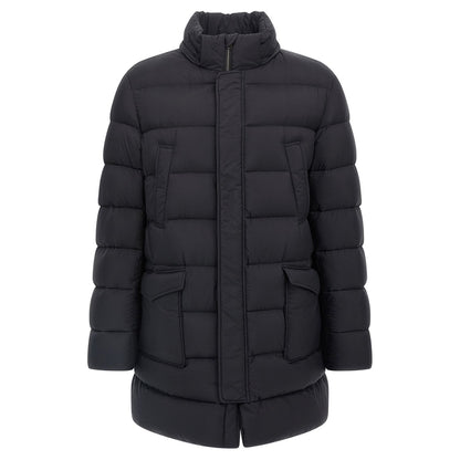 Herno Black Polyamide Coat