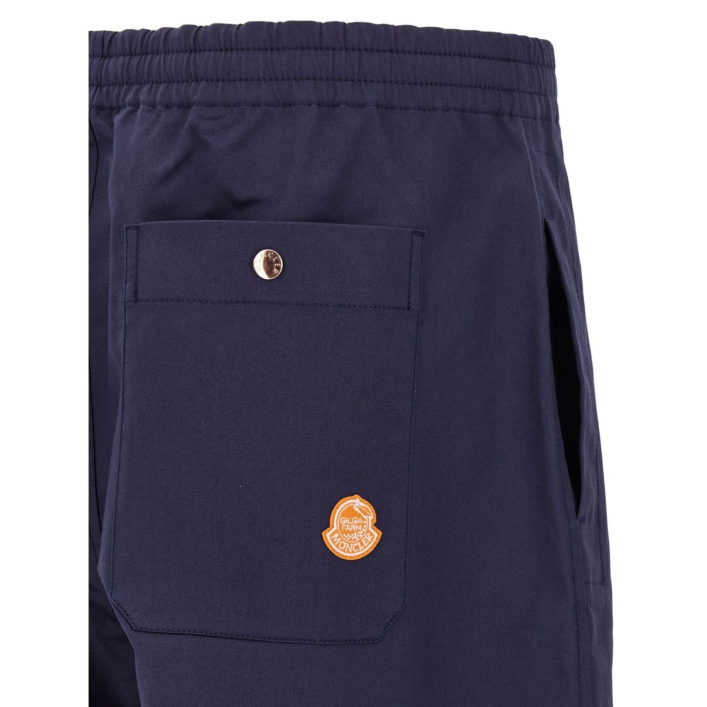 MONCLER GENIUS Blue Cotton Casual Pants