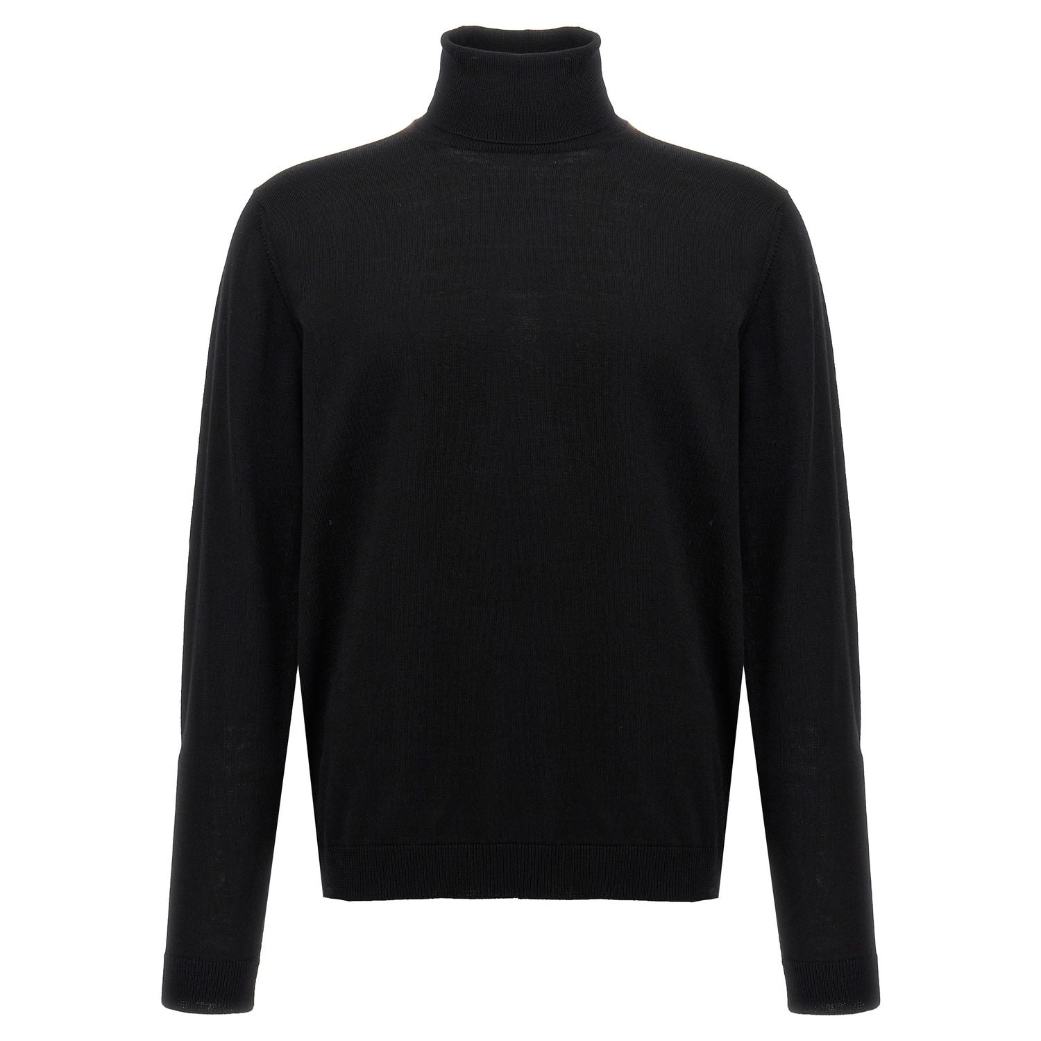 Roberto Collina Black Merino Wool Cardigan