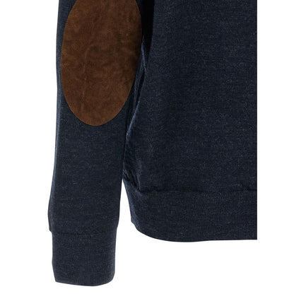 Maison Margiela Blue Wool Polo Shirt