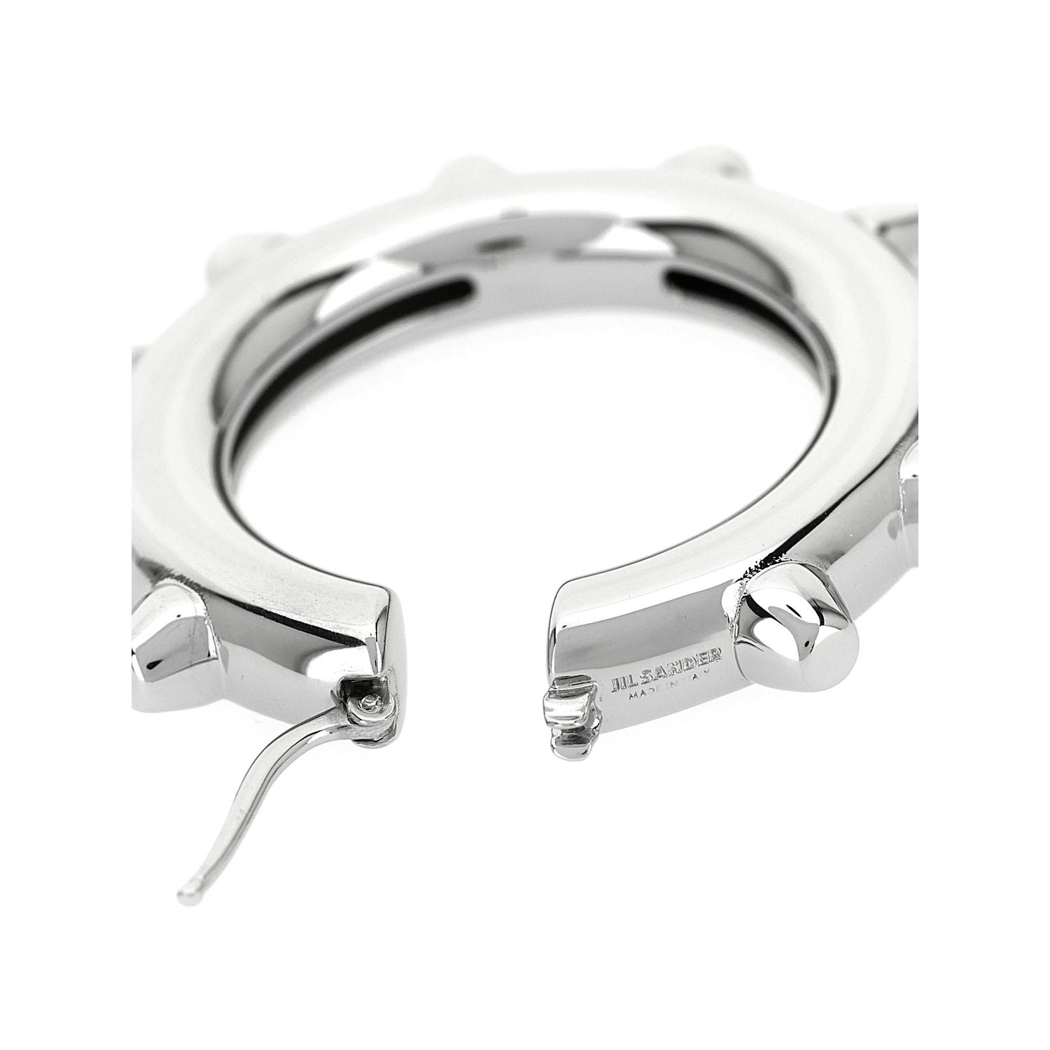 Jil Sander Silver Brass Earrings