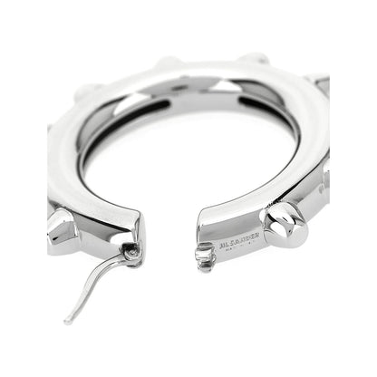 Jil Sander Silver Brass Earrings