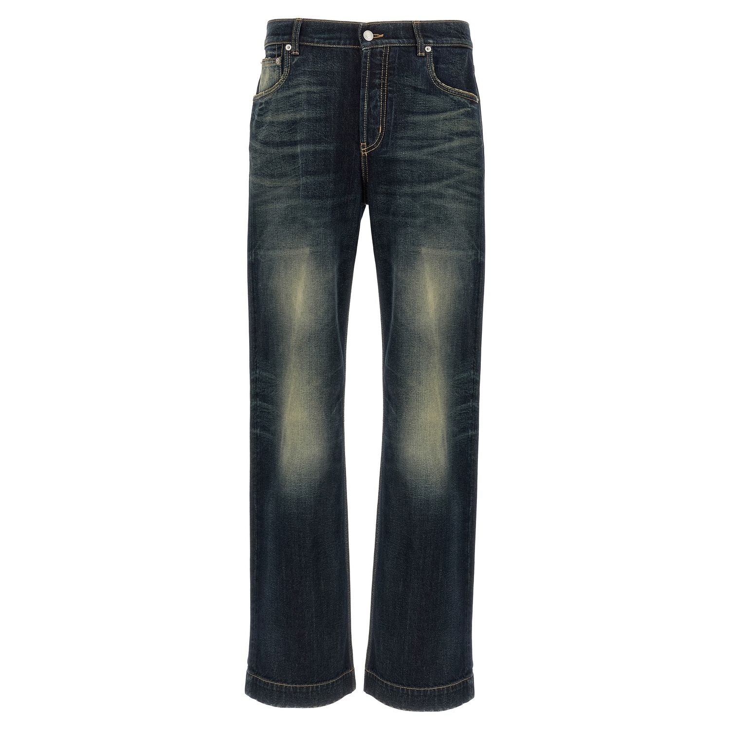 Alexander McQueen Blue Cotton Jeans Denim