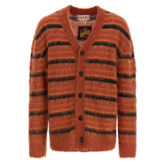 Marni Orange Fabric Cardigan