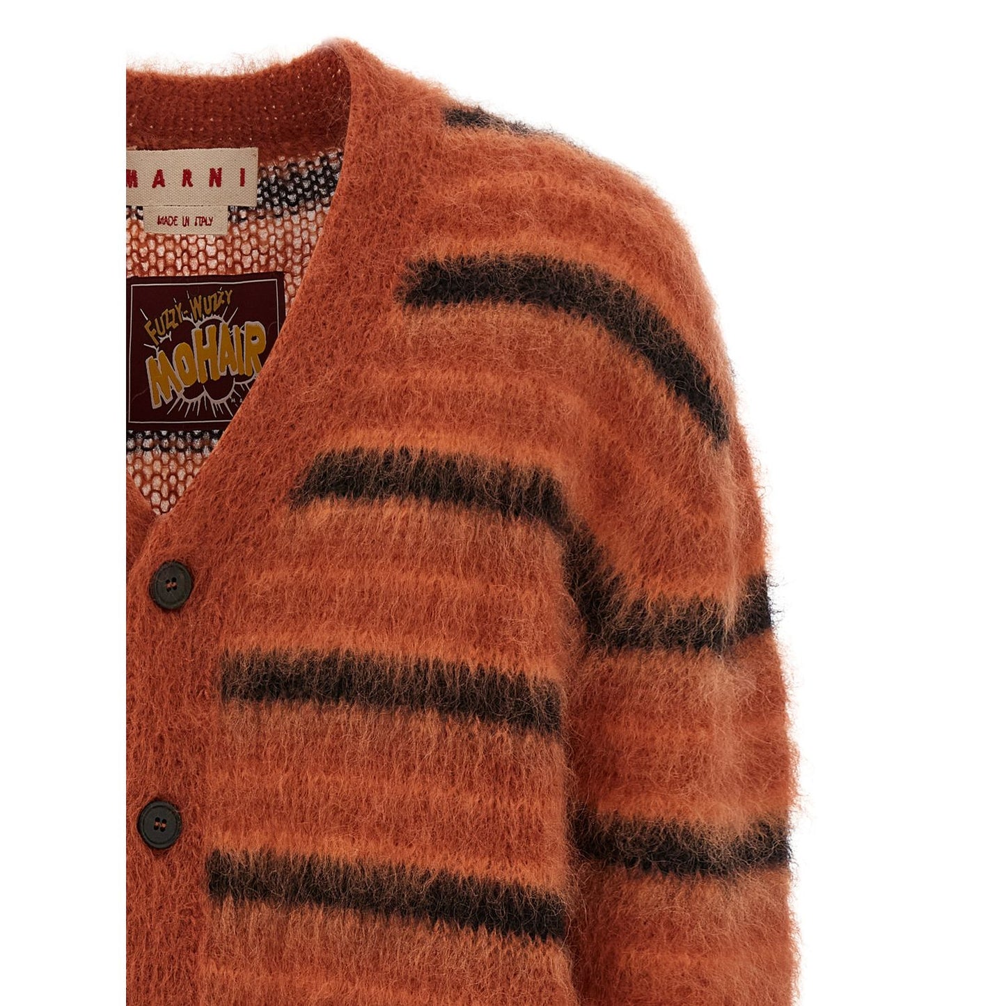 Marni Orange Fabric Cardigan