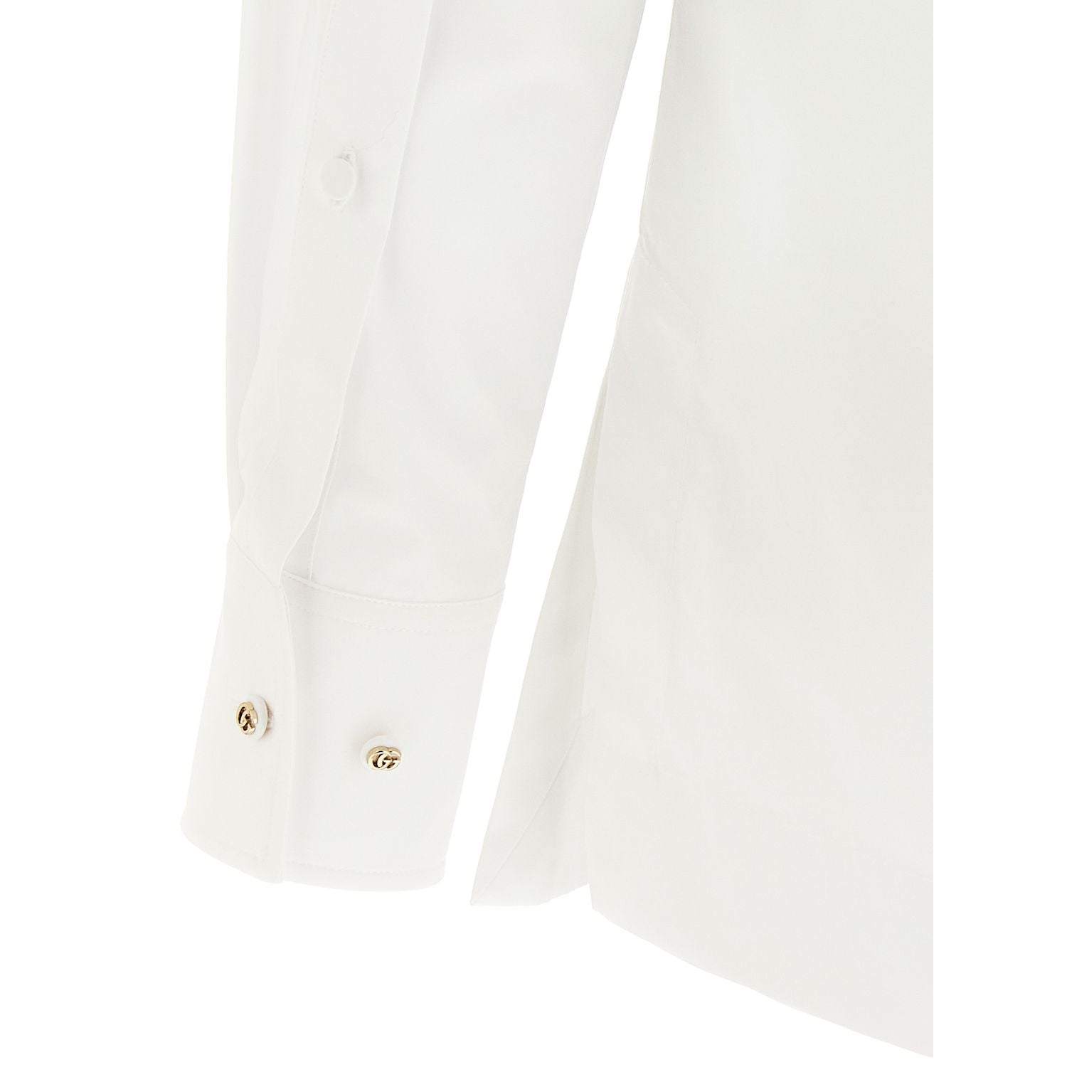 Gucci White Cotton Blouse