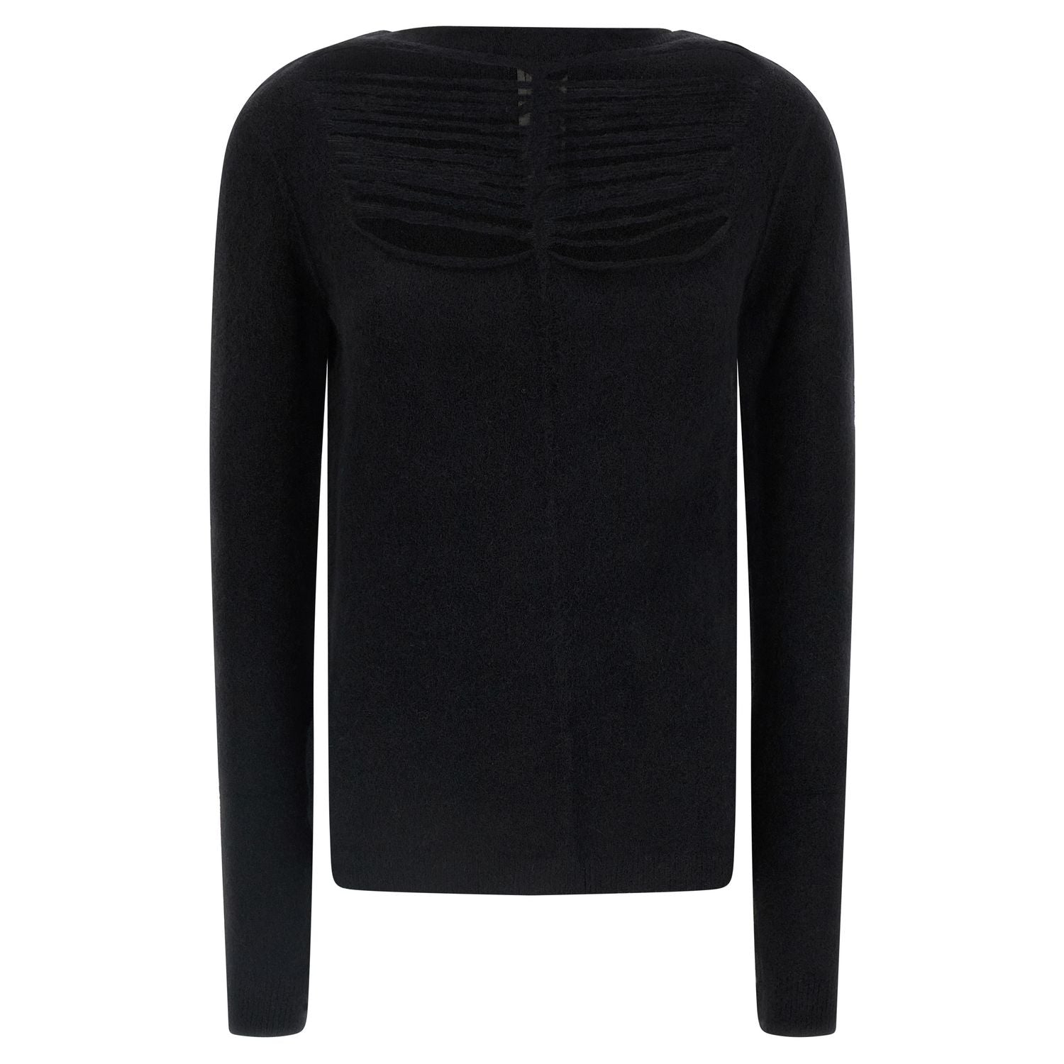 Rick Owens Black Wool Cardigan