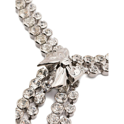Alessandra Rich Silver Glass Necklace