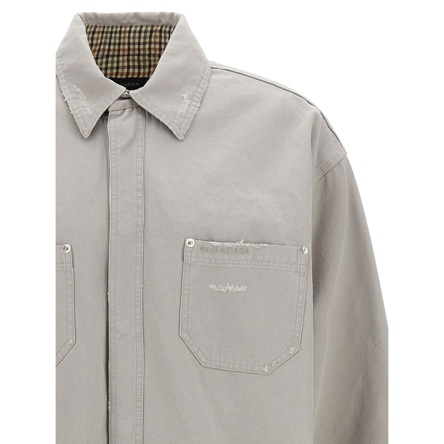 Balenciaga Gray Cotton Blouse