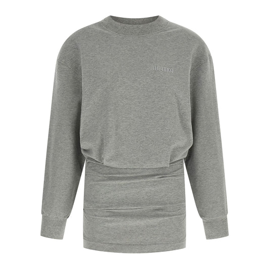 The Attico Gray Cotton Short Dress