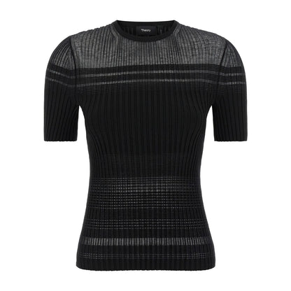 Theory Black Viscose T-Shirt