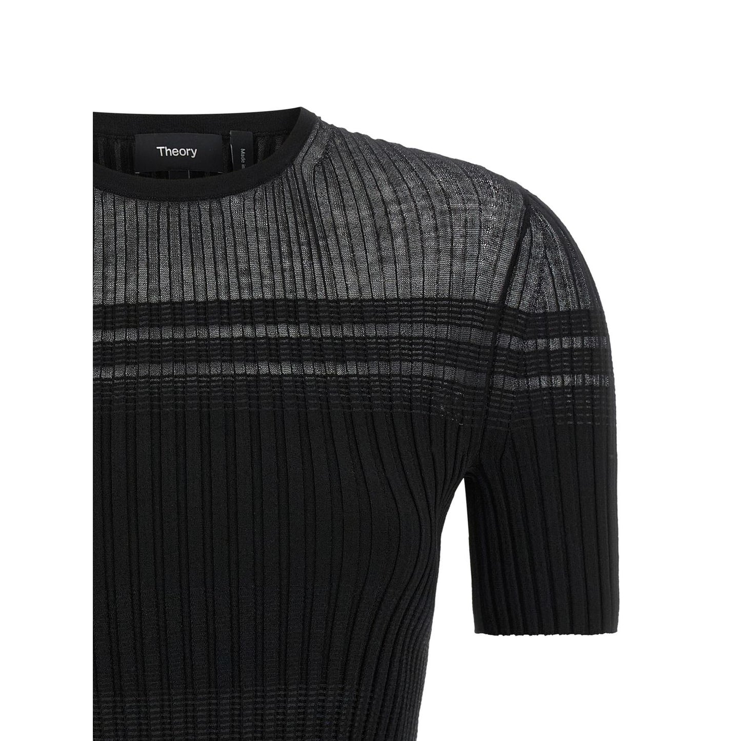 Theory Black Viscose T-Shirt