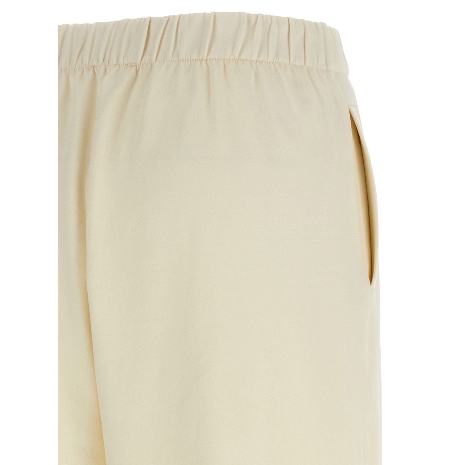 Max Mara White Silk Casual Pants