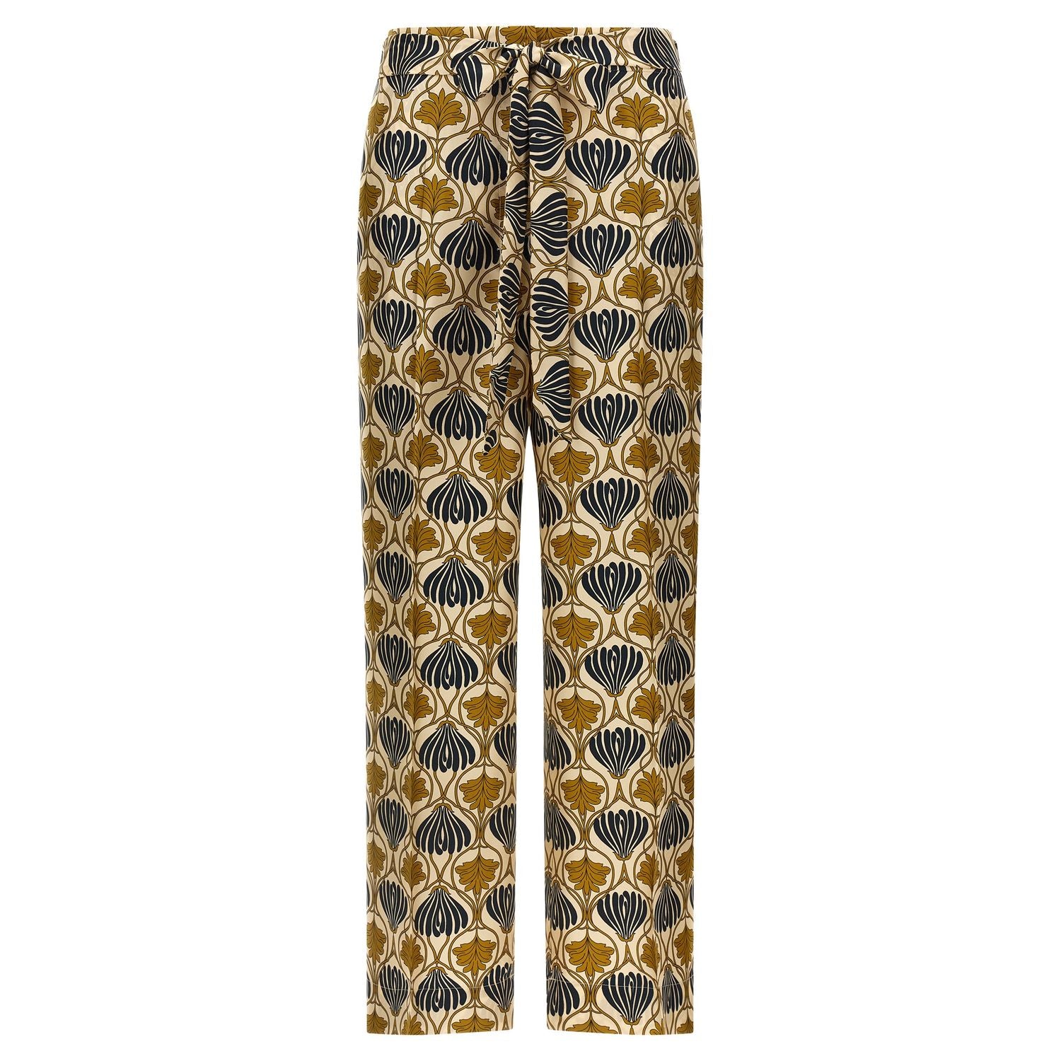 Max Mara Bicolor Silk Casual Pants