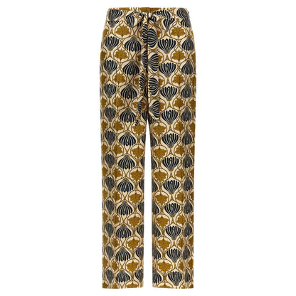 Max Mara Bicolor Silk Casual Pants