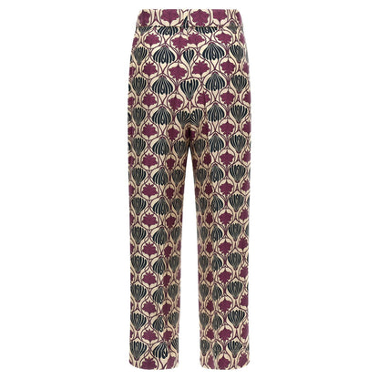 Max Mara Purple Silk Casual Pants
