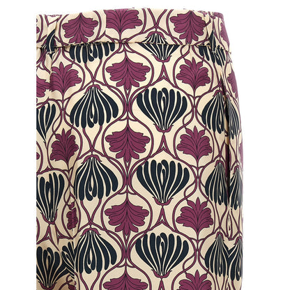 Max Mara Purple Silk Casual Pants