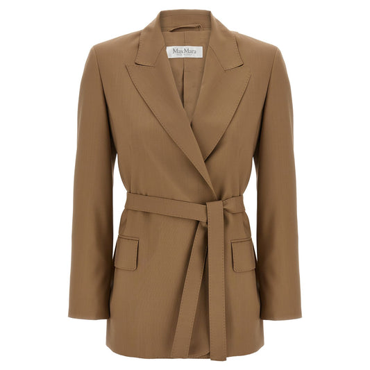 Max Mara Brown Virgin Wool Blazer