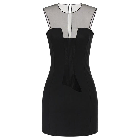Nensi Dojaka Black Viscose Short Dress