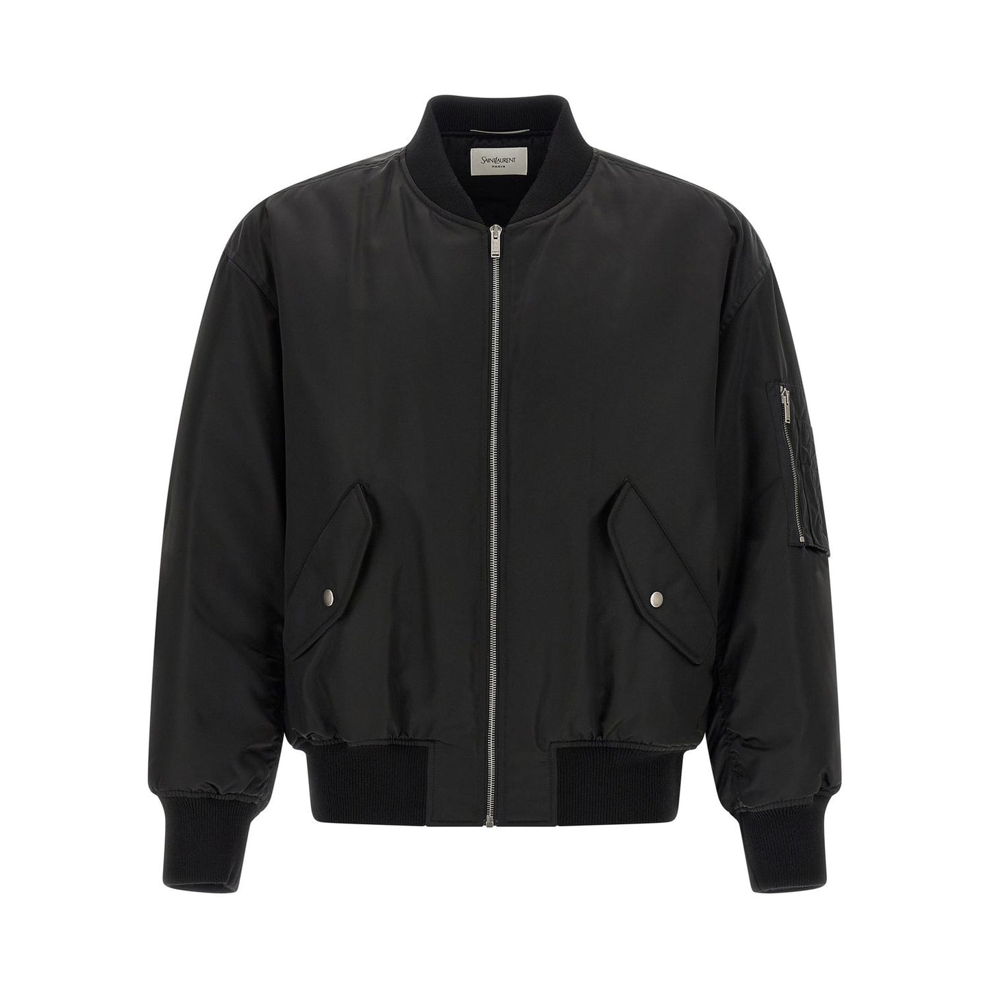 Saint Laurent Black Polyamide Bomber