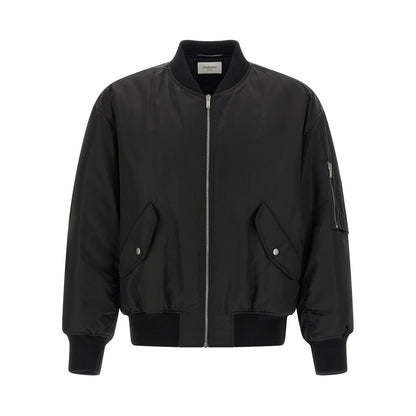 Saint Laurent Black Polyamide Bomber