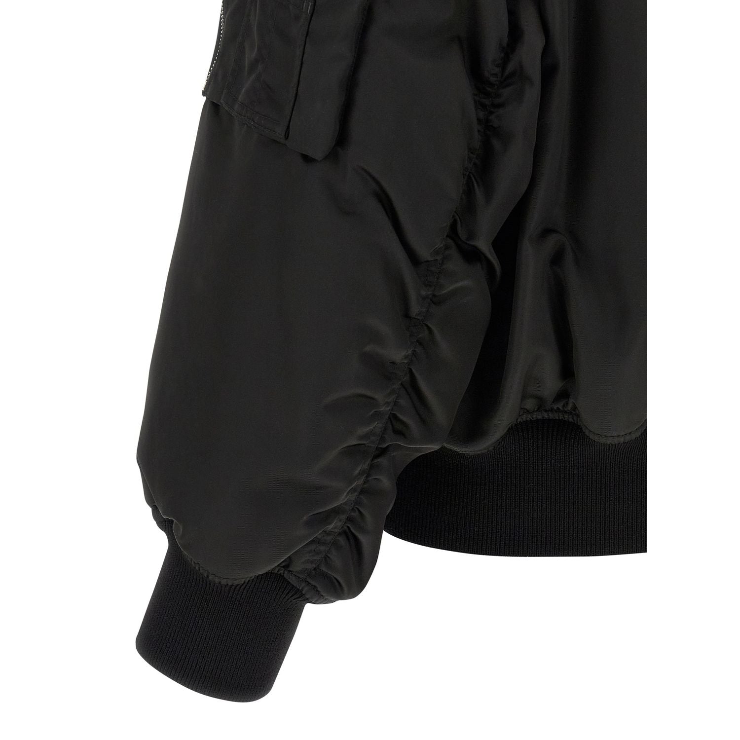 Saint Laurent Black Polyamide Bomber