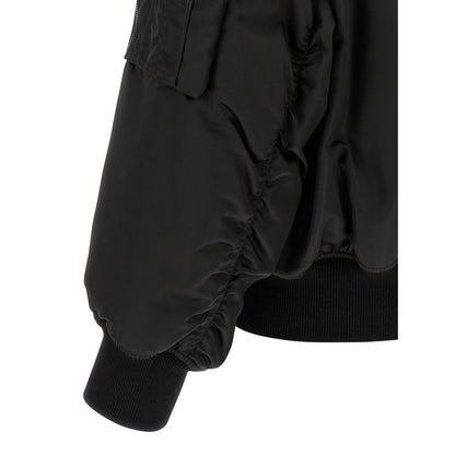 Saint Laurent Black Polyamide Bomber